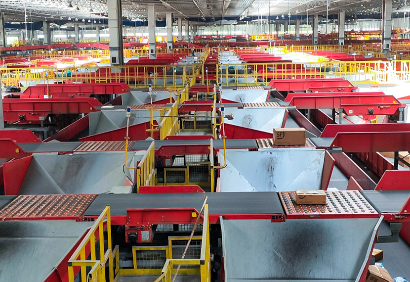 郑州某快递公司摆轮分拣机新建项目